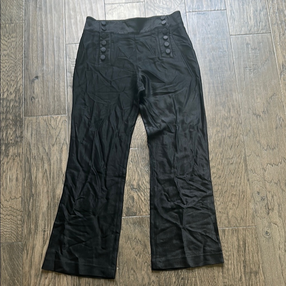 Veronica Beard Wool and Silk Button Front Sailer Inspired Pants